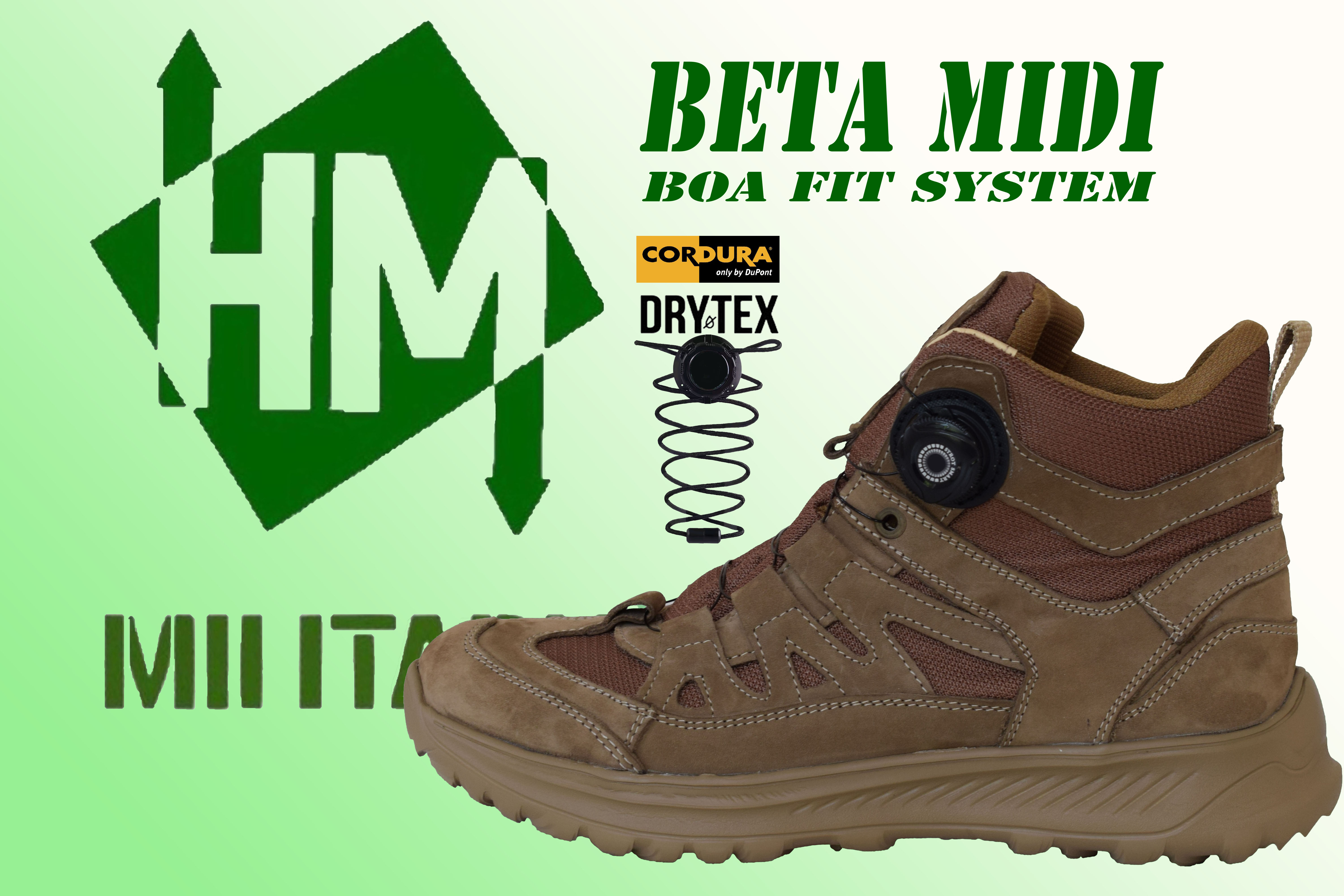 Тактичні черевики BETA MIDI автошнурівка